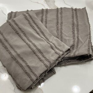 NWOT Gray standard pillow shams